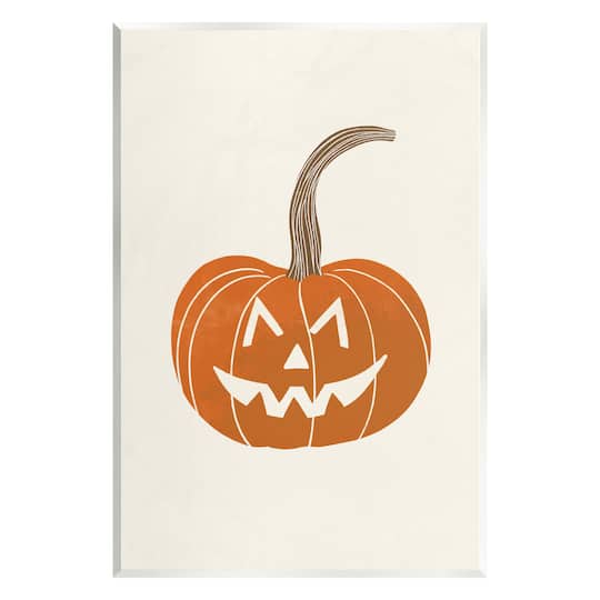 Stupell Industries Casual Jack-o-Lantern Smile Wall Plaque Art